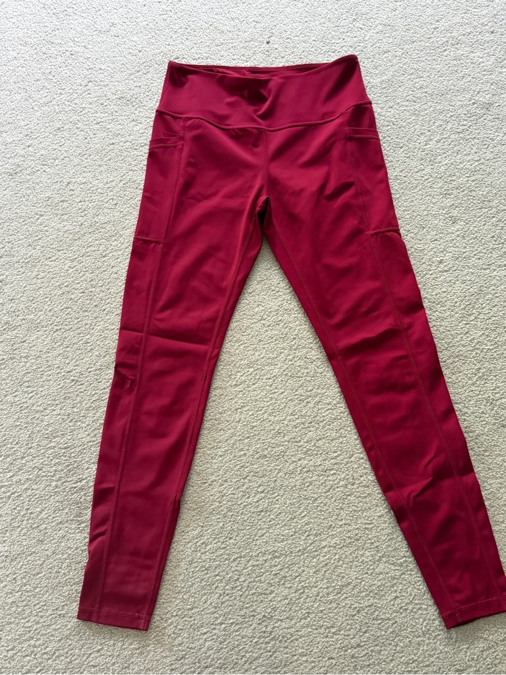 Constantly Varied Gear Burgundy High-Waist Leggings with Side Pockets